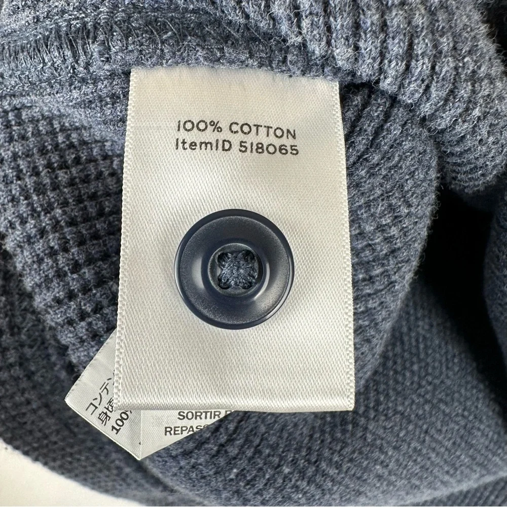 LL Bean Signature Waffle Henley Thermal Shirt Elbow Patch Gorpcore
